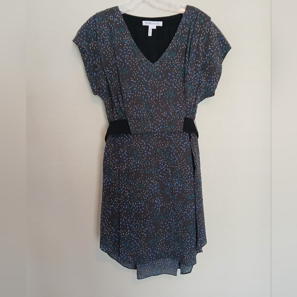 BCBGeneration Gray Belted Dress